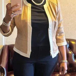 White House Black Market genuine leather jacket